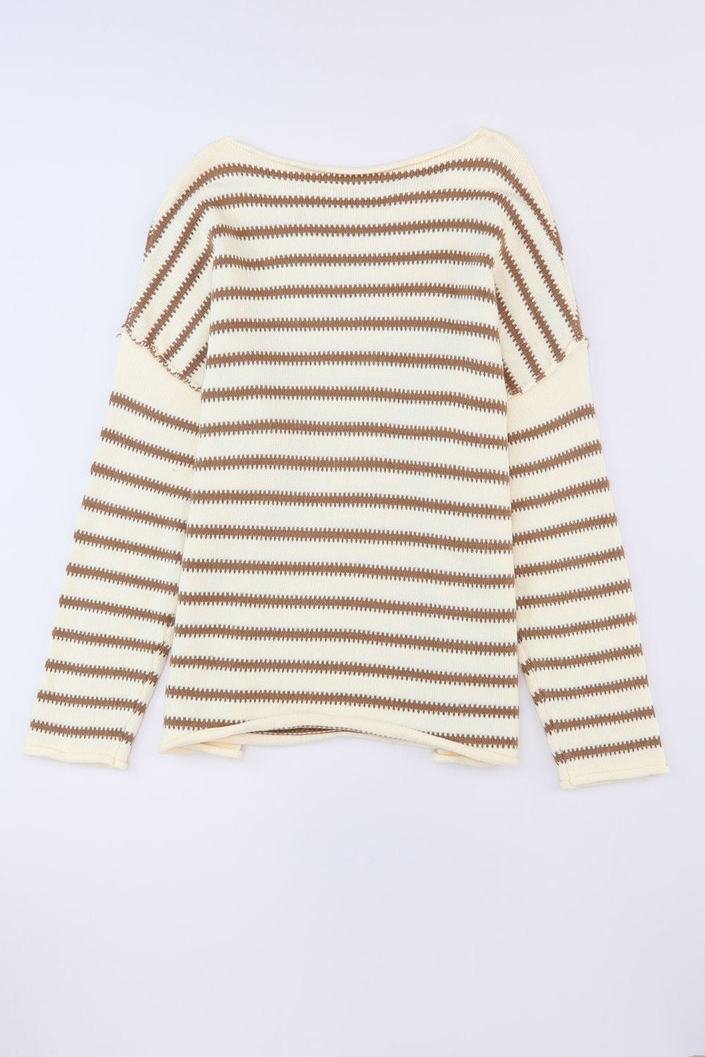 Yellow Striped Drop Sleeve Oversized Sweater