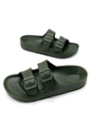 Blackish Green Dual Adjustable Buckle Non-Slip EVA Slippers