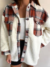 Fuzzy Button Up Long Sleeve Jacket - Cocoa Yacht Club