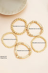 Gold 5Pcs Minimalist Beaded Bracelet Set