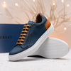 Rubberized Calfskin Sneaker Navy