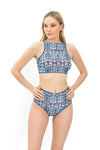 TIE-DYE HIGH WAIST BIKINI (BOTTOM)