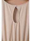 Apricot Boat Neck Knot Wide Leg Jumpsuit