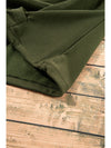 Smoke Green Half Zipper Kangaroo Pockets Drop Shoulder Hoodie