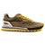Perforated Italian Calfskin Sneakers, Moss/Taupe