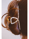 Gold Pearl Stud Large Alloy Hair Claw Clip