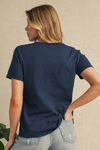 Medium Grey Solid Color Round Neck T Shirt