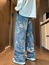 Cocoa Yacht Club Painted Flower Denim Pants