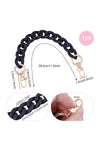 Black Acrylic Chain Golden Hook Bag Accessory