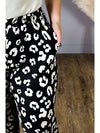 Leopard Print Wide Leg Pockets Plus Size Pants