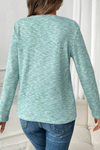 Moonlight Jade Long Sleeve Waffle Knit Top