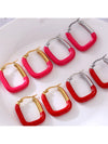 Stainless Steel Drip Oil Contrast Earring