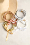 White Glitter Bowknot Layered Jelly Bracelet