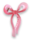 Pink Long Tail Bow Knot Shape Hair Claw