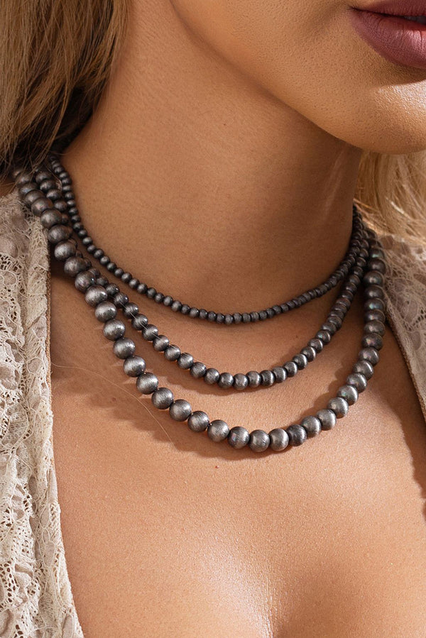 Bristol Black 3pcs Beaded Necklace Set