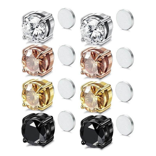Stainless Steel Magnetic Stud Earrings for Men Women Unisex