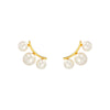 Cocoa Yacht Club Retro Three Pearl Gold Earrings