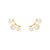 Cocoa Yacht Club Retro Three Pearl Gold Earrings