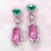 Cocoa Yacht Club Pink Crystal Earrings