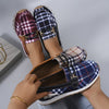 Cocoa Yacht Club Checkered Metal Buckle Loafers