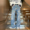 Cocoa Yacht Club Painted Flower Denim Pants