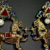 Cocoa Yacht Club Gold Emperial Gem Horse Earrings