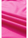 Bright Pink Patched Pocket Exposed Seam Oversized T Shirt