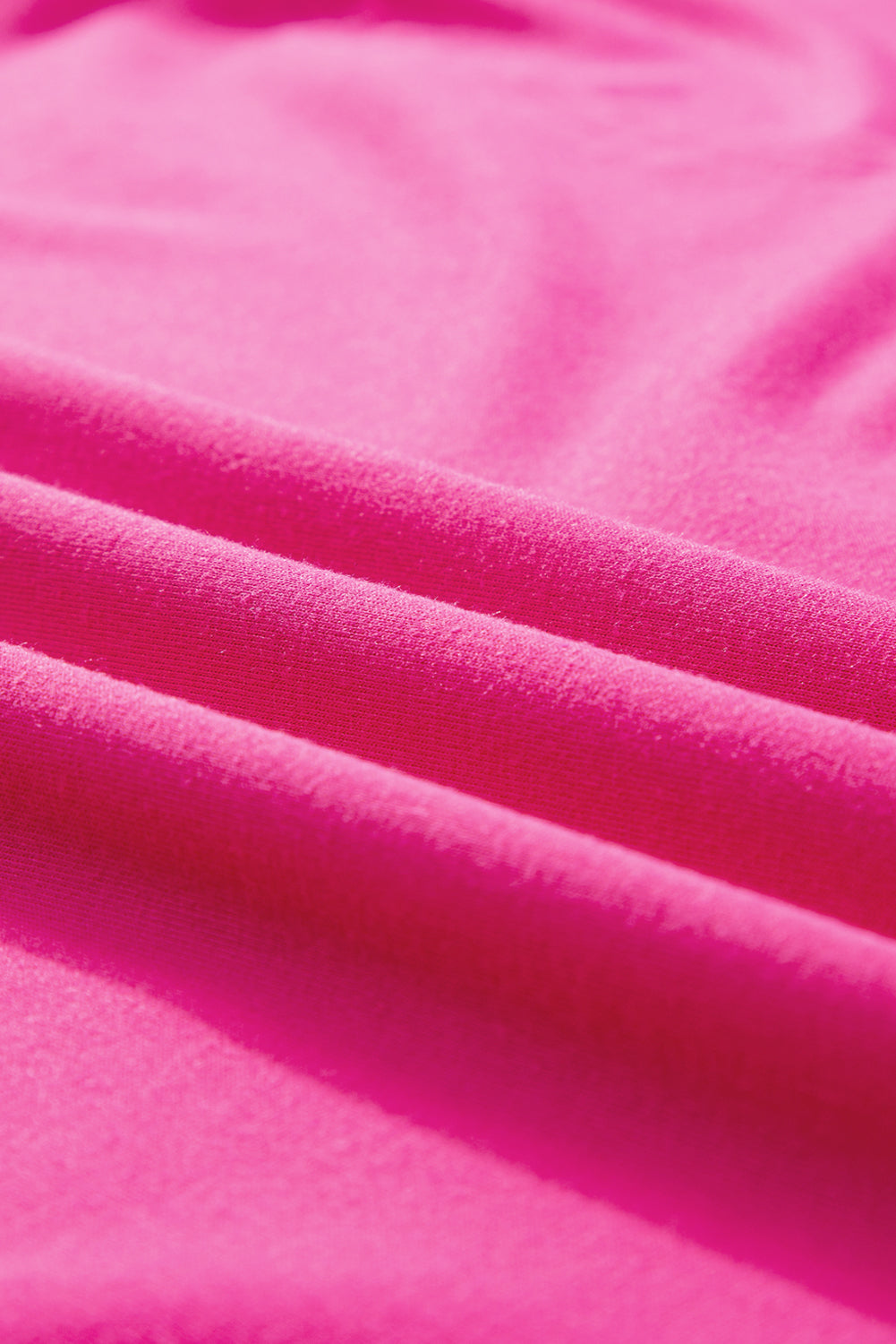 Bright Pink Patched Pocket Exposed Seam Oversized T Shirt