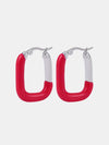 Stainless Steel Drip Oil Contrast Earring