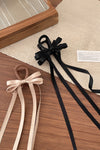 Black Ribbon Bow Hair Claw Clip
