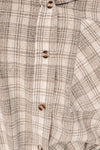 Drawstring Button Up Hooded Jacket - Cocoa Yacht Club