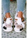 White Cartoon Animal Plush Slippers