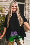 White Plain Side Slit Oversized Tee