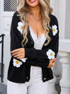 Angel Wings Crochet Flower Button Up Cardigan - Cocoa Yacht Club