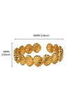 Gold Vacation Shell Shaped Open Cuff Bracelet