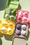 Peach Blossom 4pcs Water Drop Shape Makeup Sponge