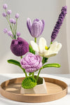 Wisteria 6pcs Different Crochet Flower Home Decor Bouquet