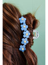 Light Blue Flowers Decor Acrylic Hair Claw