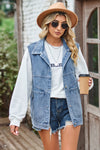 Dusk Blue Loose Denim Waistcoat Shoulder Casual Vest