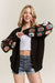 ADORA Full Size Contrast Crochet Open Front Long Sleeve Cardigan Plus Size