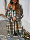 Devine Plaid Zip Up Hooded Coat - Cocoa Yacht Club