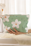 Aruba Blue Floral Zipper Makeup Bag