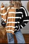 Contrast Striped Long Sleeve Sweatshirt