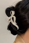 Gold Full Pearl Bowknot Hair Claw