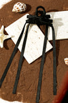 Black Ribbon Bow Hair Claw Clip