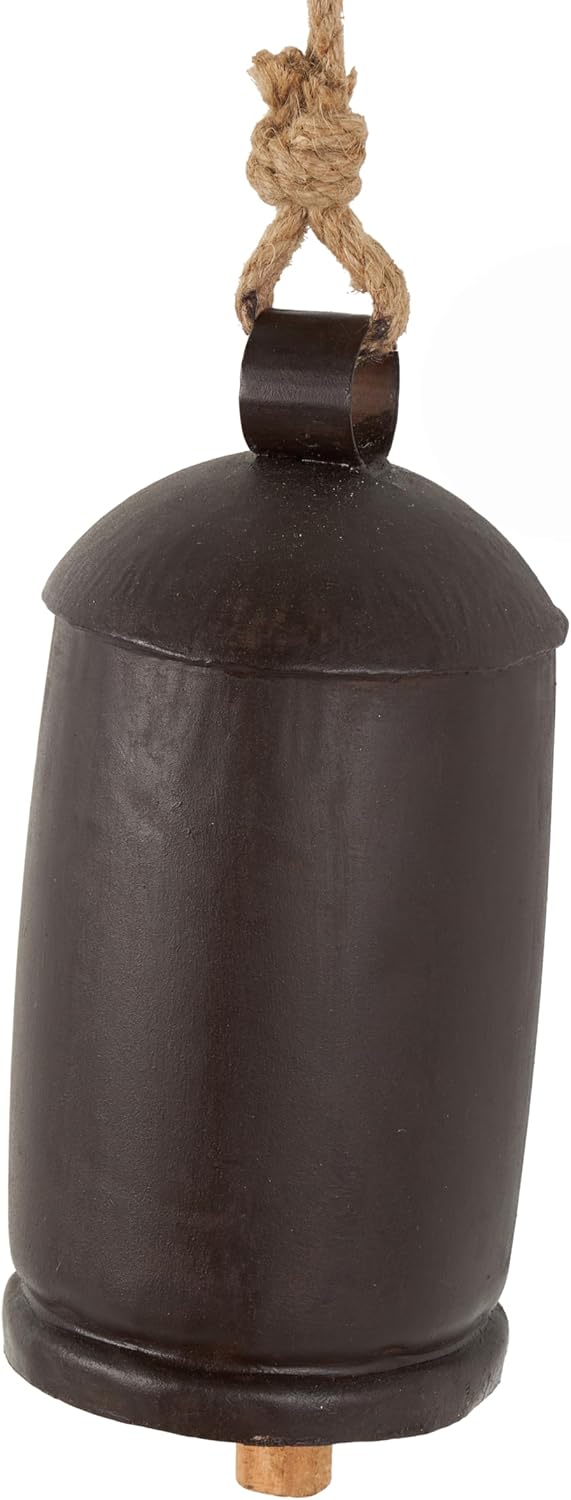 Deco 79 Gold Metal Tibetan Inspired Decorative Giant XL Cow Bells