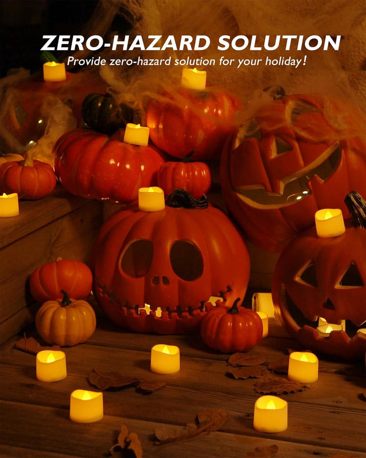 Homemory 12Pcs Flickering Flameless Candle Battery Operated