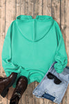 Bonbon Kangaroo Pocket Half Zipper Oversized Hoodie