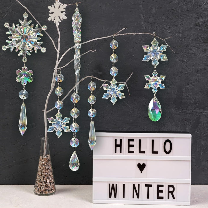 18pcs Christmas Tree Decoration Crystal Ornaments