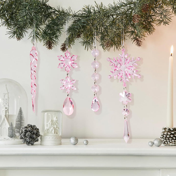 18pcs Crystal Christmas Ornaments